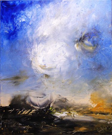 Malerei mit dem Titel "Après le Soleil" von Pascal Thomas, Original-Kunstwerk, Acryl