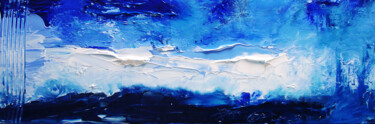 Malerei mit dem Titel "Instant bleu" von Pascal Thomas, Original-Kunstwerk, Acryl