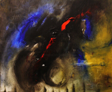 Malerei mit dem Titel "Ode à la nuit" von Pascal Thomas, Original-Kunstwerk, Acryl