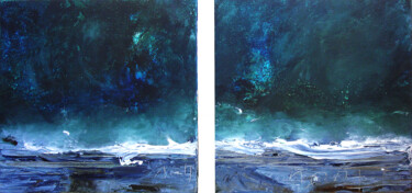 Peinture intitulée "Mer du Nord" par Pascal Thomas, Œuvre d'art originale, Acrylique