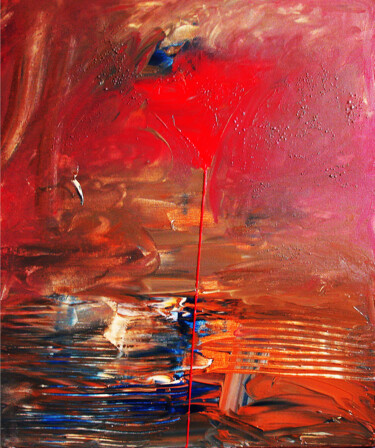 Peinture intitulée "Libation" par Pascal Thomas, Œuvre d'art originale, Acrylique