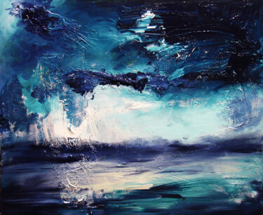 Malerei mit dem Titel "Bleu de nuit" von Pascal Thomas, Original-Kunstwerk