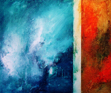 Malerei mit dem Titel "Blue sky" von Pascal Thomas, Original-Kunstwerk, Acryl
