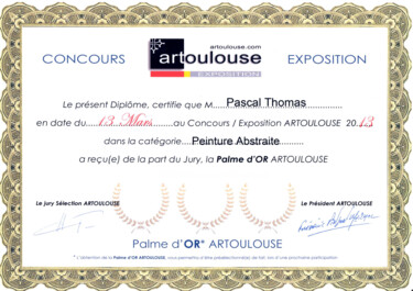 Painting titled "Palme d'or artoulou…" by Pascal Thomas, Original Artwork