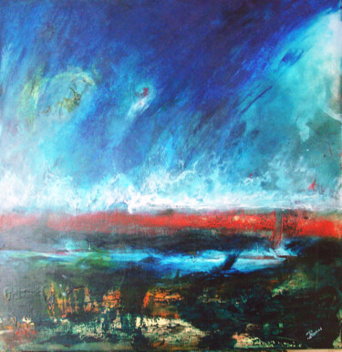 Malerei mit dem Titel "Terra-Maja" von Pascal Thomas, Original-Kunstwerk, Acryl
