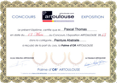 Peinture intitulée "Palme d'or artoulou…" par Pascal Thomas, Œuvre d'art originale