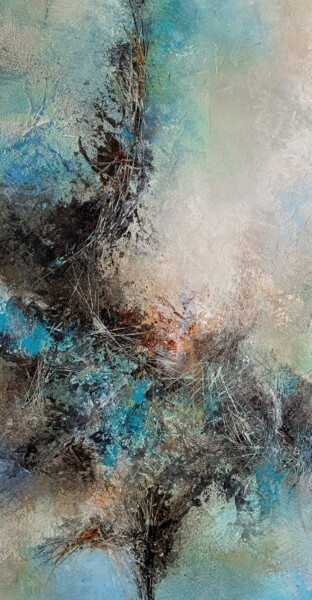 Картина под названием "Mineral" - Pascal Thouvenot, Подлинное произведение искусства, Акрил Установлен на Деревянная рама дл…
