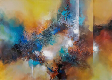 Картина под названием "Origines" - Pascal Thouvenot, Подлинное произведение искусства, Акрил Установлен на Деревянная рама д…