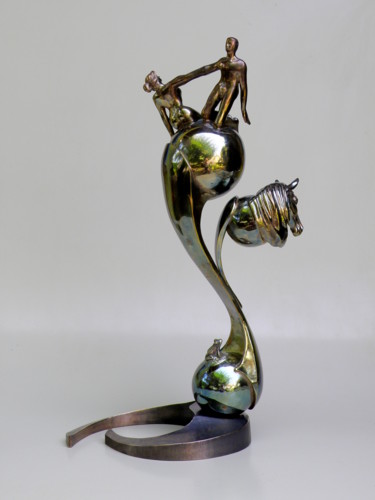 Skulptur mit dem Titel "animalite-1b.jpg" von Pascal Vaussanvin, Original-Kunstwerk, Metalle