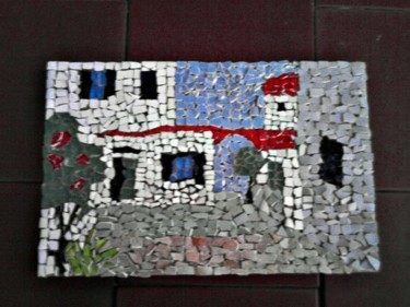 Sculpture titled "Maison typique en A…" by Nadine Danis, Original Artwork, Mosaic