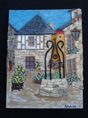 Escultura titulada "Rochefort-en-Terre…" por Nadine Danis, Obra de arte original, Mosaico