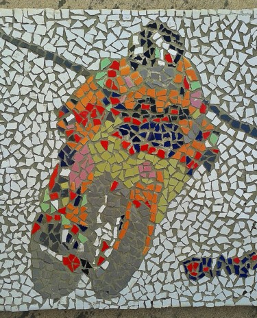 Sculpture titled "vitesse" by Nadine Danis, Original Artwork, Mosaic