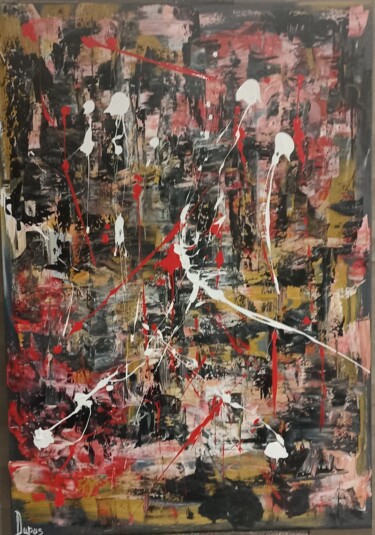Malerei mit dem Titel "Abstraction lyrique…" von Dupas, Original-Kunstwerk, Acryl