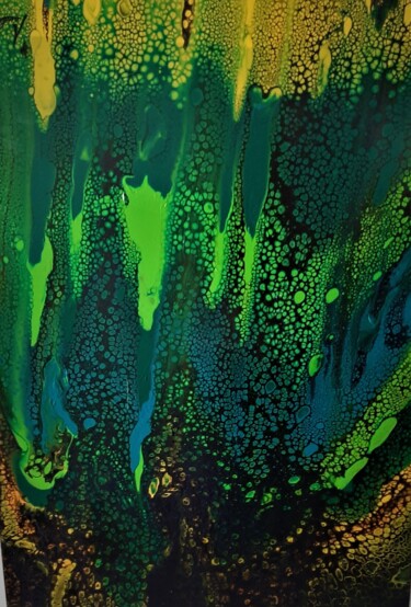 Pintura titulada "PLUIE ACIDE" por Pascale Albizzati, Obra de arte original, Acrílico Montado en Bastidor de camilla de made…