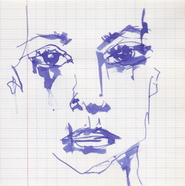 Drawing titled "Série " Regards de…" by Pascale Seassau, Original Artwork, Ink