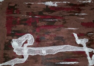 Pintura titulada "Chemin de croix" por Pascale De Iudicibus, Obra de arte original, Acrílico Montado en Bastidor de camilla…