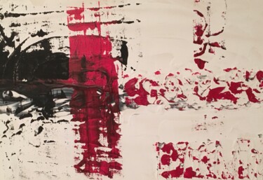 Peinture intitulée "Feu rouge" par Pascale De Iudicibus, Œuvre d'art originale, Acrylique