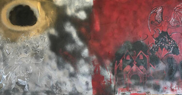 Pintura titulada "La colère" por Pascale De Iudicibus, Obra de arte original, Acrílico Montado en Bastidor de camilla de mad…