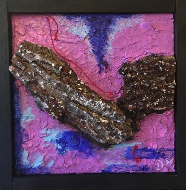Painting titled "Trouble" by Pascale De Iudicibus, Original Artwork, Acrylic Mounted on Wood Stretcher frame