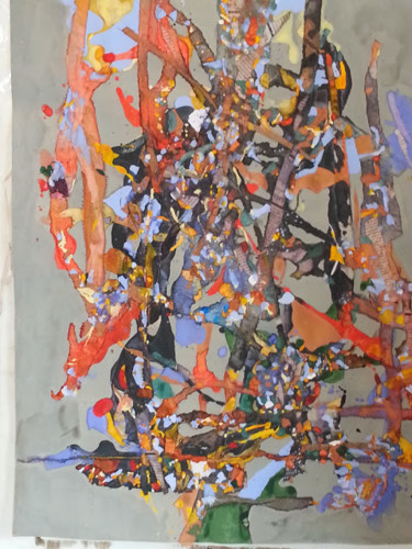 Painting titled "Série "Fragments" 1" by P.Escary, Original Artwork, Gouache