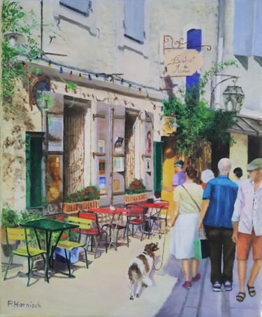 Painting titled "Balade à St Rémy" by Pascale Harnisch, Original Artwork, Oil