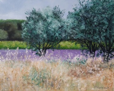 Malerei mit dem Titel "Provence toujours" von Pascale Harnisch, Original-Kunstwerk, Öl