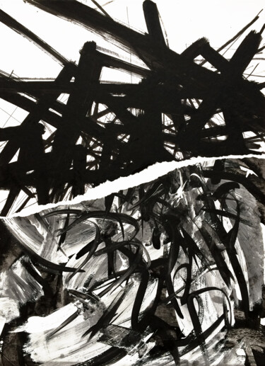 Коллажи под названием "Recyclage 1" - Pascale Kutner, Подлинное произведение искусства, Акрил Установлен на Деревянная панель