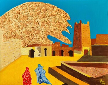 Pintura intitulada "Silted up Sahara ;S…" por Plm, Obras de arte originais, Acrílico