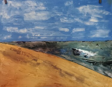 Peinture intitulée "Bord de mer 1" par Pascale Mougin, Œuvre d'art originale, Huile