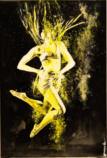 Malerei mit dem Titel "gold-lyric-copier.j…" von Pascale Paule Joly, Original-Kunstwerk