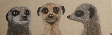 Painting titled "Suricates" by Pascale Pfeiffer, Original Artwork