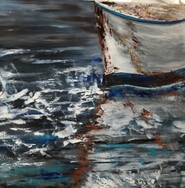 Картина под названием "ETRAVE 2" - Pascale Rey-Texier, Подлинное произведение искусства, Акрил Установлен на Деревянная рама…