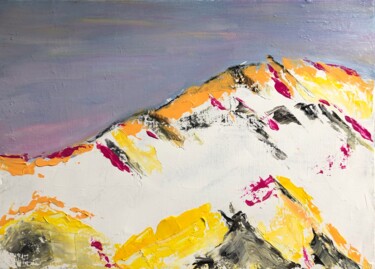 Painting titled "PETITES MONTAGNES 2" by Pascale Rey-Texier, Original Artwork, Acrylic