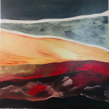 Painting titled "IN TERRA" by Pascale Rey-Texier, Original Artwork, Acrylic Mounted on Wood Stretcher frame