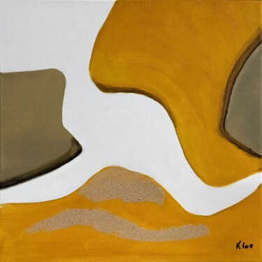 Painting titled "OCRE 1" by Pascale Rey-Texier, Original Artwork, Acrylic Mounted on Wood Stretcher frame
