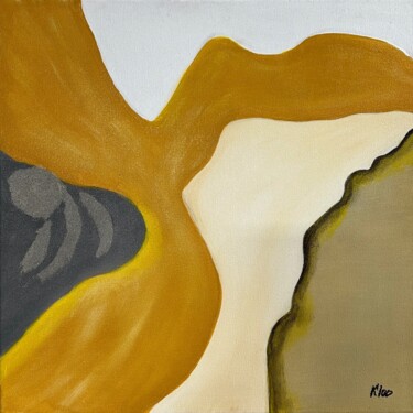 Painting titled "OCRE 3" by Pascale Rey-Texier, Original Artwork, Acrylic Mounted on Wood Stretcher frame