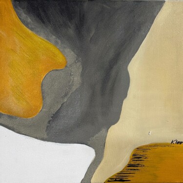 Painting titled "OCRE 4" by Pascale Rey-Texier, Original Artwork, Acrylic Mounted on Wood Stretcher frame