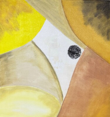 Картина под названием "GRAND OCRE 1" - Pascale Rey-Texier, Подлинное произведение искусства, Акрил Установлен на Деревянная…
