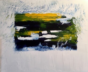 Painting titled "REGARD DANS L'EAU 1" by Pascale Rey-Texier, Original Artwork, Acrylic Mounted on Wood Stretcher frame