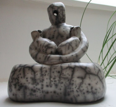 Sculpture titled "maternité 3 - Doubl…" by Pascale Rodriguez, Original Artwork, Ceramics