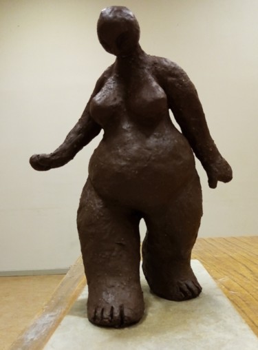 Sculpture titled "La muse d'ombre" by Pascale Rodriguez, Original Artwork, Ceramics