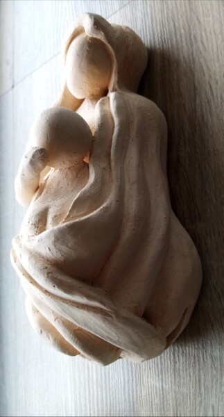 Sculpture intitulée "Jeune Madone en bas…" par Pascale Rodriguez, Œuvre d'art originale, Argile
