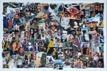 Collages intitolato "Every day, Every pe…" da Pascale Rodriguez, Opera d'arte originale, Acrilico