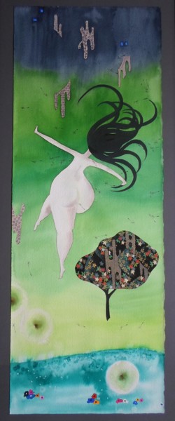Painting titled "Les filles à la van…" by Pascale Rodriguez, Original Artwork, Other