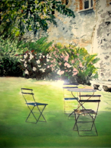 Peinture intitulée "Dans le parc du Cha…" par Pascale Dormoy-Vignals, Œuvre d'art originale, Aquarelle