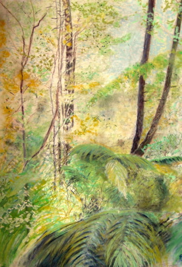 Peinture intitulée "Bois du Proscrit" par Pascale Dormoy-Vignals, Œuvre d'art originale, Aquarelle