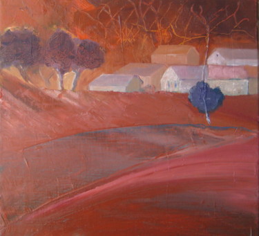 Peinture intitulée "Cévennes dans l'aut…" par Pascale Dormoy-Vignals, Œuvre d'art originale, Huile