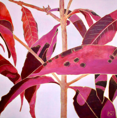 Картина под названием "The butterfly bush" - Pascale White, Подлинное произведение искусства, Акрил