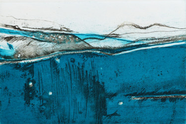 Gravures & estampes intitulée "Ailleurs bleu." par Pascale Aurignac, Œuvre d'art originale, Eau-forte