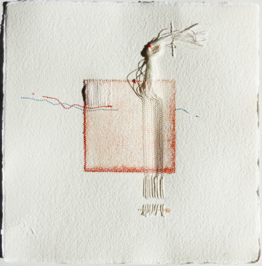 Art textile intitulée "monofil 12" par Pascale Aurignac, Œuvre d'art originale, Papier
